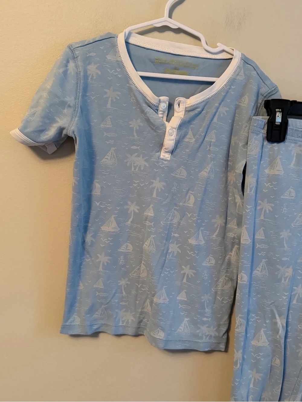 The Beaufort Bonnet Company Blue Sailboat Pajamas